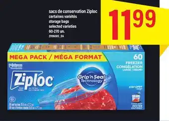 Maxi Sacs de conservation ziploc, 60-270 un offer