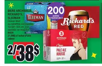 Super C Biere archibald, rickard's, sleeman | beer offer