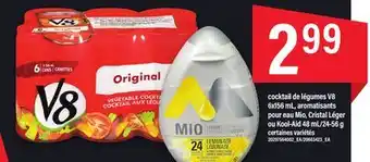 Maxi Cocktail de légumes v8 6x156 ml, aromatisants pour eau mio, cristal léger ou kool-aid 48 ml/24-56 g offer