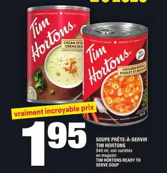 Super C Soupe prête-à-servir tim hortons | tim hortons ready to serve soup offer