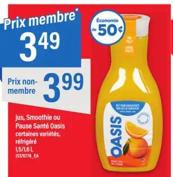 Maxi Jus, smoothie ou pause santé oasis, 1,5/1,6 l offer