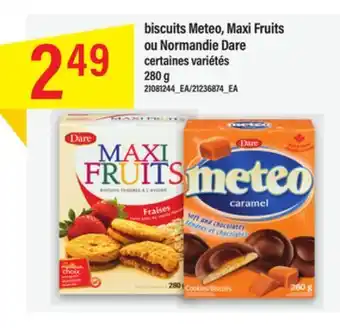 Maxi Biscuits meteo, maxi fruits ou normandie dare 280 g offer