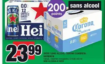 Super C Bière sans alcool corona sunbrew, heineken | non-alcoholic beer offer