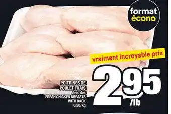 Super C Poitrines de poulet frais | fresh chicken breasts with back offer