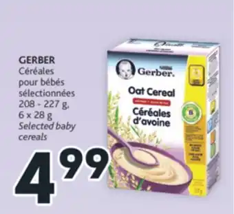 Brunet Gerber céréales pour bébés sélectionnées offer