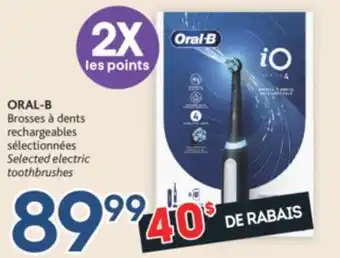 Brunet Oral-b brosses à dents rechargeables sélectionnées offer