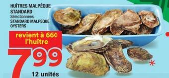 Super C Huîtres malpèque standard | standard malpeque oysters offer