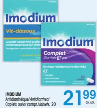 Uniprix Imodium antidiarrhéique/antidiarrheal caplets ou/or compr./tablets, 20 offer