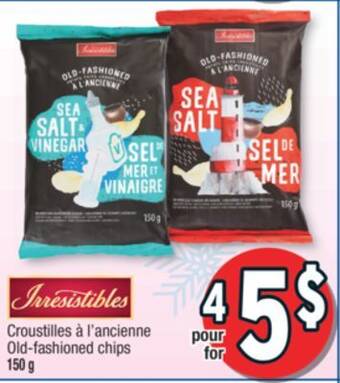 Jean Coutu Irresistibles old-fashioned chips offer