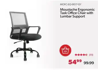 Shopper+ Moustache ergonomic task office chair with lumbar support offer