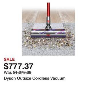 Bed Bath & Beyond Dyson outsize cordless vacuum offer