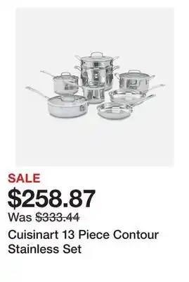 Bed Bath & Beyond Cuisinart 13 piece contour stainless set offer
