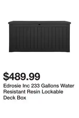 Wayfair Edrosie inc 233 gallons water resistant resin lockable deck box offer