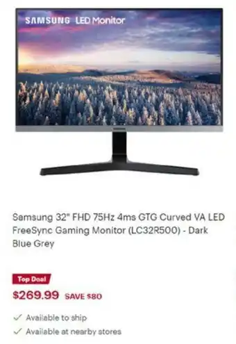 Best Buy Samsung 32 FHD 75Hz 4ms GTG offer