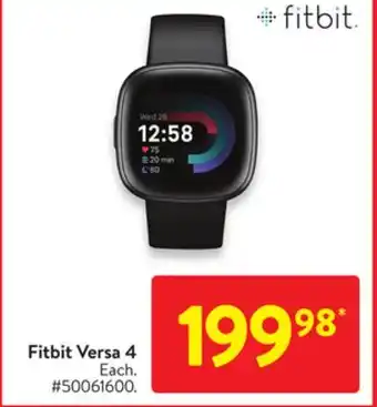 Walmart Fitbit versa 4 offer
