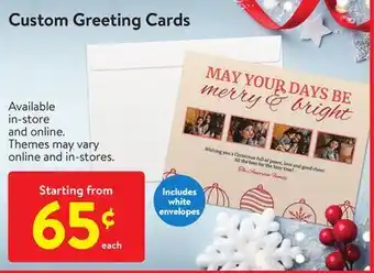 Walmart Custom greeting cards offer