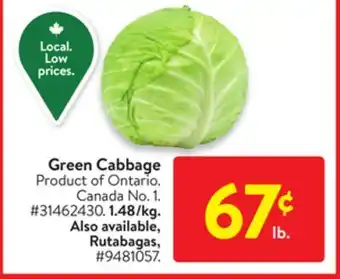 Walmart Green cabbage offer