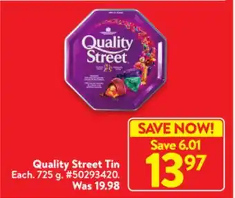Walmart Quality street tin offer