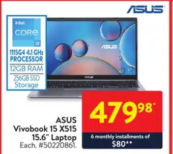 Walmart Asus vivobook 15 x515 15.6 laptop offer