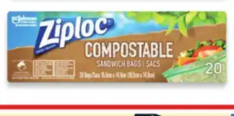 Walmart Ziploc compostable sandwich bags offer