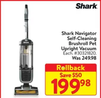 Walmart Shark navigator self-cleaning brushroll pet upright vacuum offer