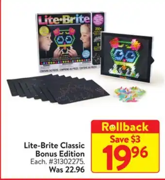 Walmart Lite-brite classic bonus edition offer