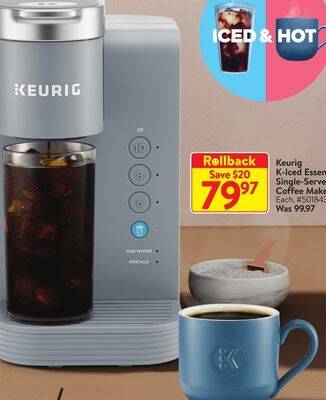 Walmart Keurig k-iced essentials single-serve coffee maker offer