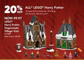 Toys R us Lego harry potter hogsmeade village visit offer