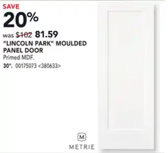 Lowe's Metrie lincoln park moulded panel door offer