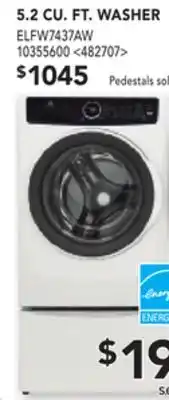 Lowe's Electrolux 5.2 cu. ft. washer offer