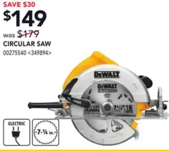 Lowe's Dewalt circular saw offer