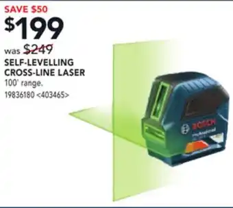 Lowe's Bosch self-levelling cross-line laser offer