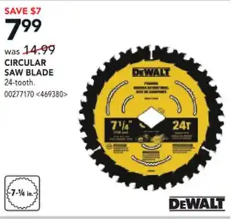 Lowe's Dewalt circular saw blade offer