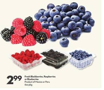 Longo's Fresh blackberries, raspberries or blueberries offer
