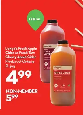 Longo's Longo's fresh apple cider or fresh tart cherry apple cider offer