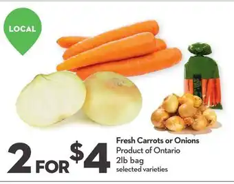 Longo's Fresh carrots or onions offer