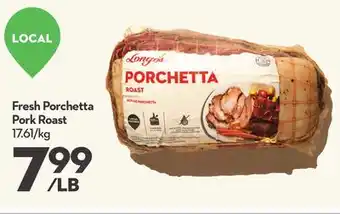 Longo's Fresh porchetta pork roast offer