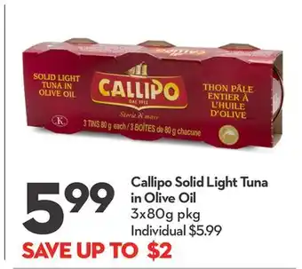 Longo's Callipo solid light tuna in olive oil offer