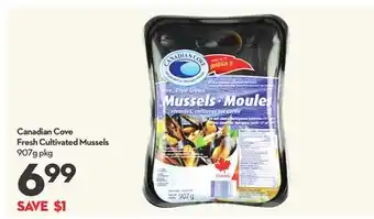 Longo's Canadian cove fresh cultivated mussels offer