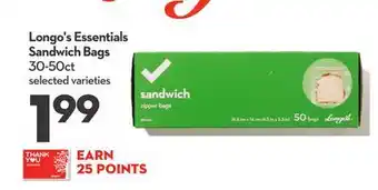 Longo's Longo's essentials sandwich bags offer
