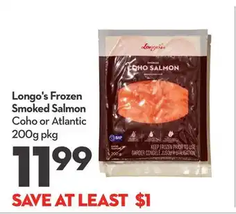 Longo's Longo's frozen smoked salmon coho offer