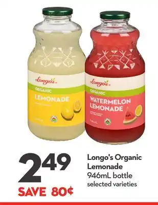 Longo's Longo's organic lemonade offer
