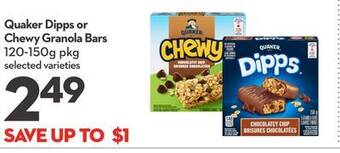 Longo's Quaker dipps or chewy granola bars offer