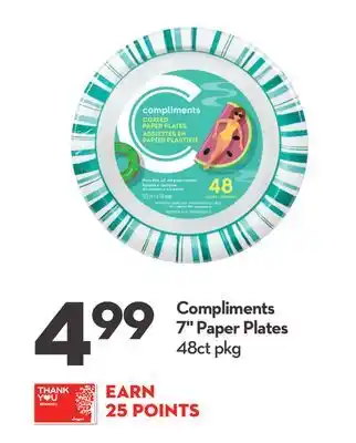 Longo's Compliments 7 paper plates offer