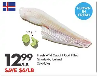 Longo's Fresh wild caught cod fillet offer