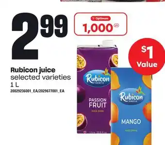 Loblaws Rubicon juice, 1 l offer