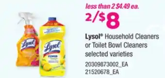 Loblaws Lysol household cleaners or toilet bowl cleaners offer