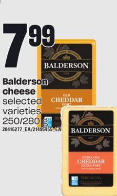 Loblaws Balderson cheese, 250/280 g offer