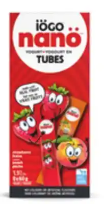 Loblaws Iögo nanö tubes yogurt, 8 x 60 g offer