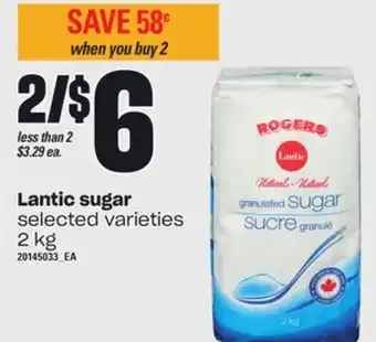 Loblaws Lantic sugar, 2 kg offer